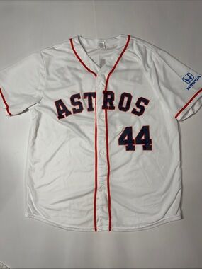 Houston Astros White Baseball Jersey with Orange Piping - Adult XL